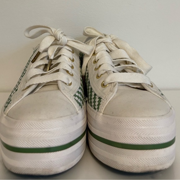 Kate Spade New York x Keds Triple Up Woven Platform Sneakers in Green/White, 7.5 - Picture 7 of 15